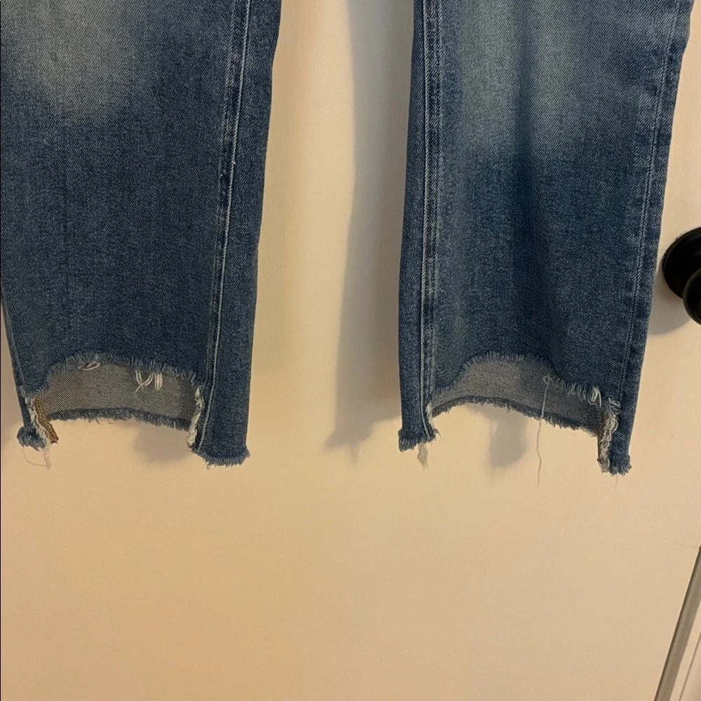 J. Crew Demi Boot Crop Jeans Raw Hem Size 32